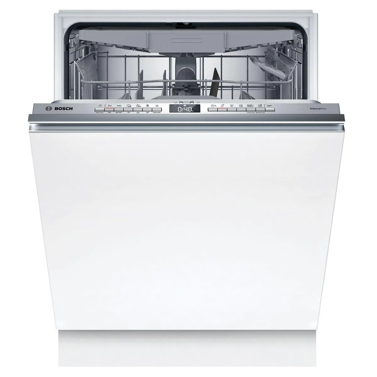 Bosch SMV4ECX28E, Serie 4, lavastoviglie intelligente, completamente integrata, 60 cm, cassetto posate, lavastoviglie Made in Germany, particolarmente silenziosa, SpeedPerfect Plus, asciugatura extra