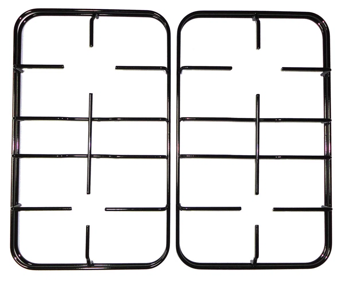 Nardi Kit 2 griglie in ferro smaltato nero 408 x 245 mm. altezza 40 mm. per cucina piano cottura 4 fuochi a gas - P3659/KIT