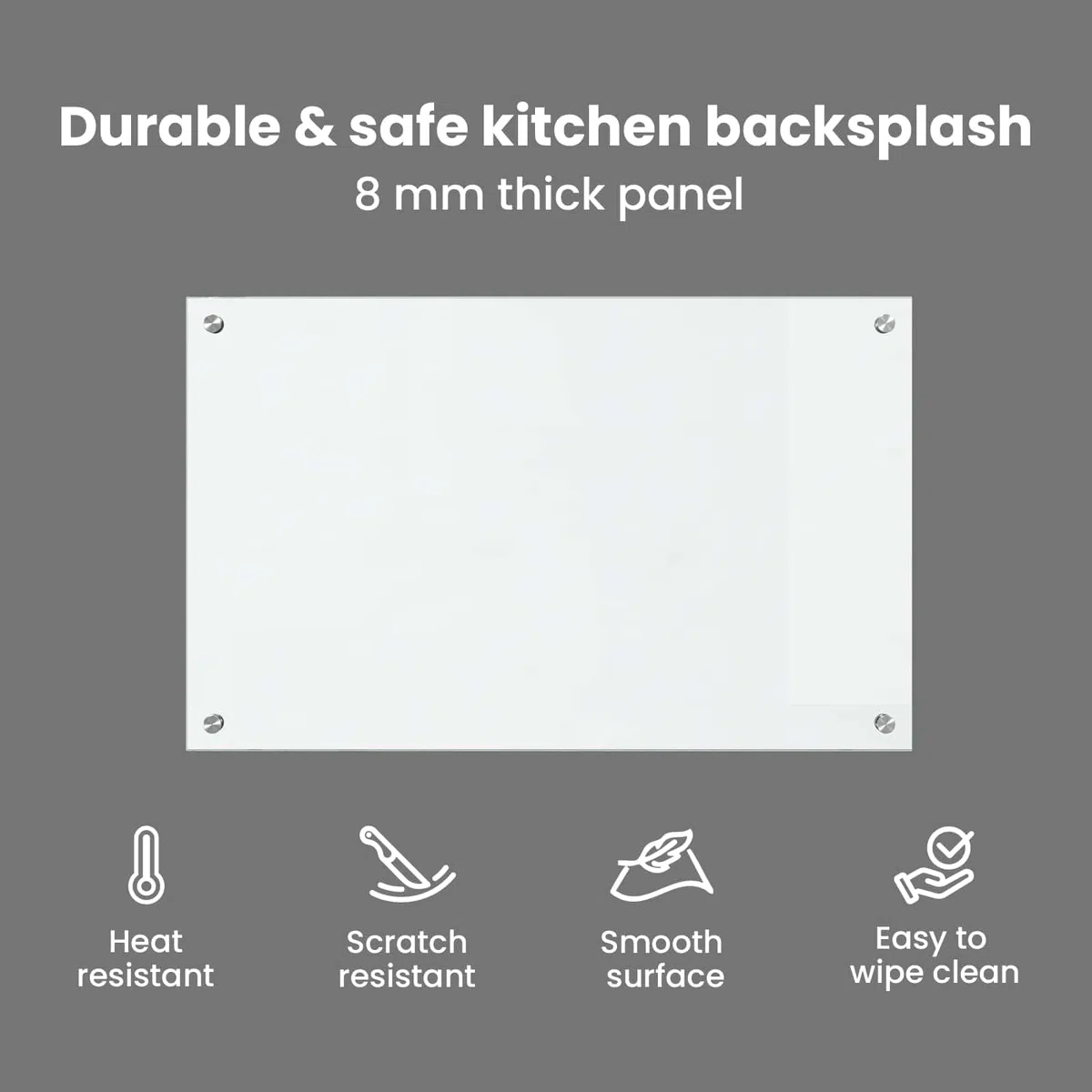 vidaXL Schienale da Cucina Trasparente 80 x 50 cm Vetro temperato, Design da Cucina alla Moda: Schienale in Vetro, Parete Resistente al Calore, estetica Moderna per la ristrutturazione