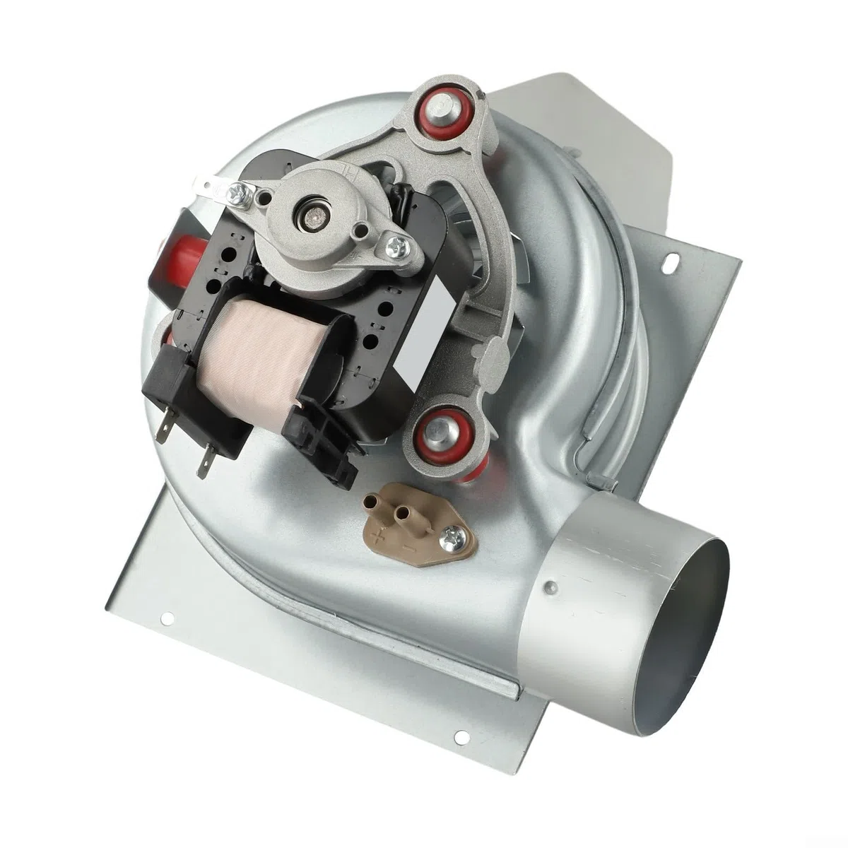 35 W Parete Hanging Furnace Motor Alluminio Shell Lumaca Fan Assembly per il riscaldamento Apparecchiature di ventilazione Stabile Forte flusso d'aria Lunga durata Finitura argento
