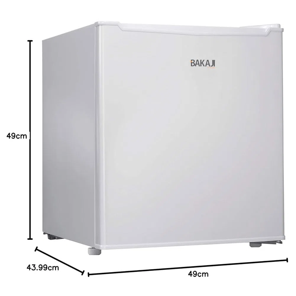 BAKAJI Frigo Bar Mini Frigorifero 4 Scomparti Capacita' 46 LT Hotel Casa Ufficio Studio Campeggio Dimensione 49 x 44 x 49 cm Colore Bianco