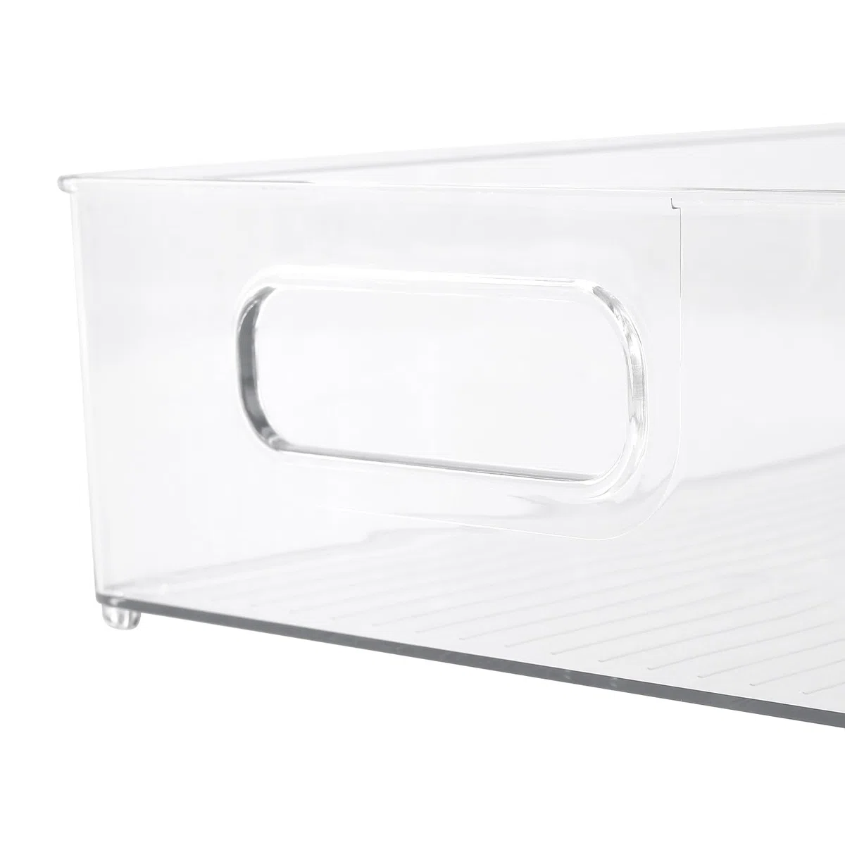 FUNSUEI Set di 6 organizer per frigorifero, 3 misure, contenitore per frigorifero, contenitore con manico, trasparente, organizer in plastica per la cucina