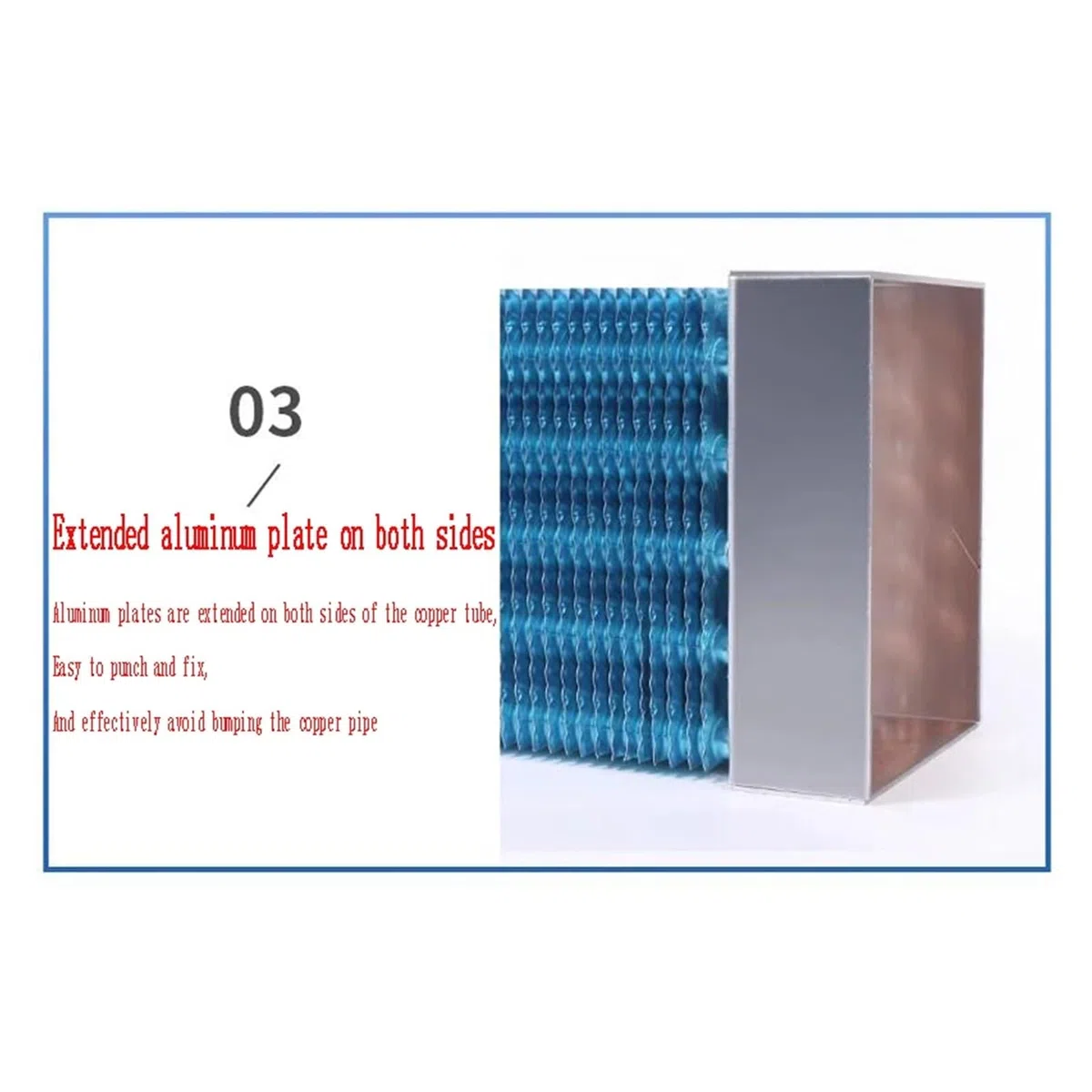 Congelatore a piastre di refrigerazione 'evaporatore, alette del tubo di rame del condensatore del frigorifero 2 * 4 * 260MM