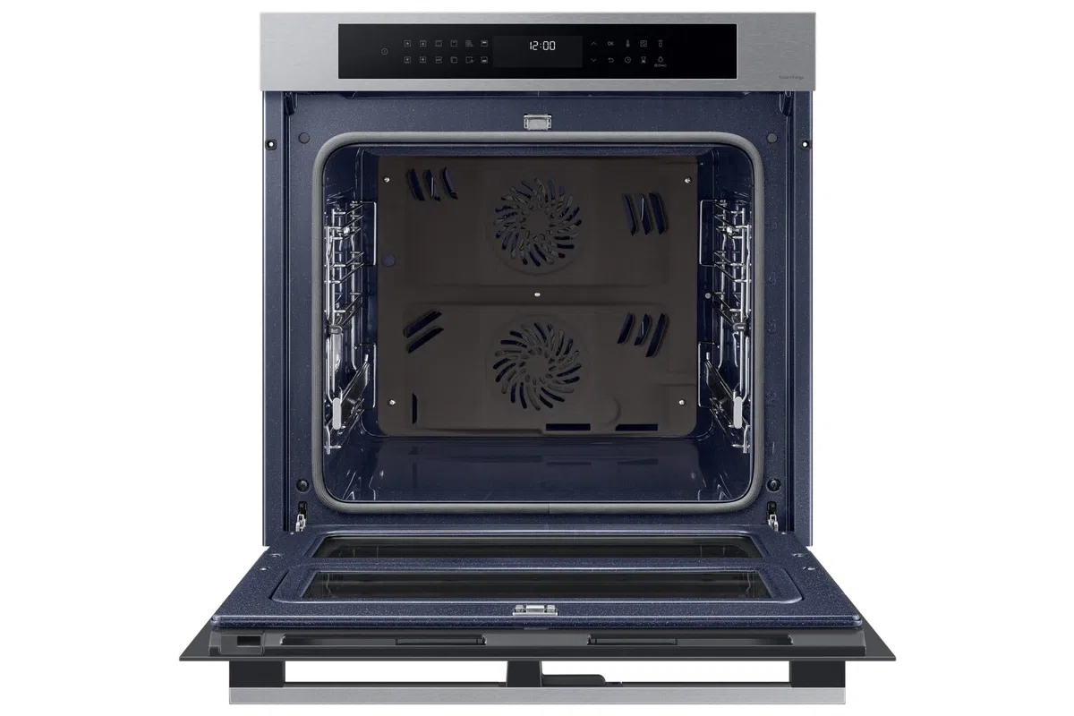 Forno Samsung ad incasso NV7B4340UBS 60 cm 76 l dual cook flex serie 4 doppia porta vapore grill wifi display led inox classe a+