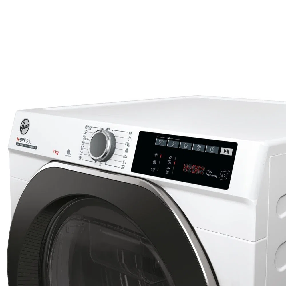 Hoover ND4 H7A2TCBEX-S Asciugatrice 7 Kg Slim Pompa di calore Wi-Fi Classe energetica A++