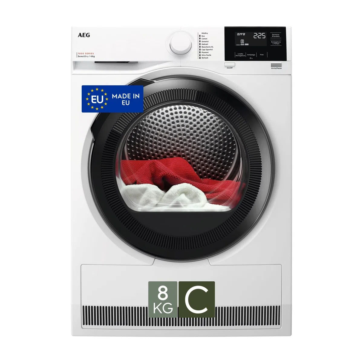 AEG Series 7000 TR7HG8C asciugatrice Libera installazione Caricamento frontale 8 kg Bianco