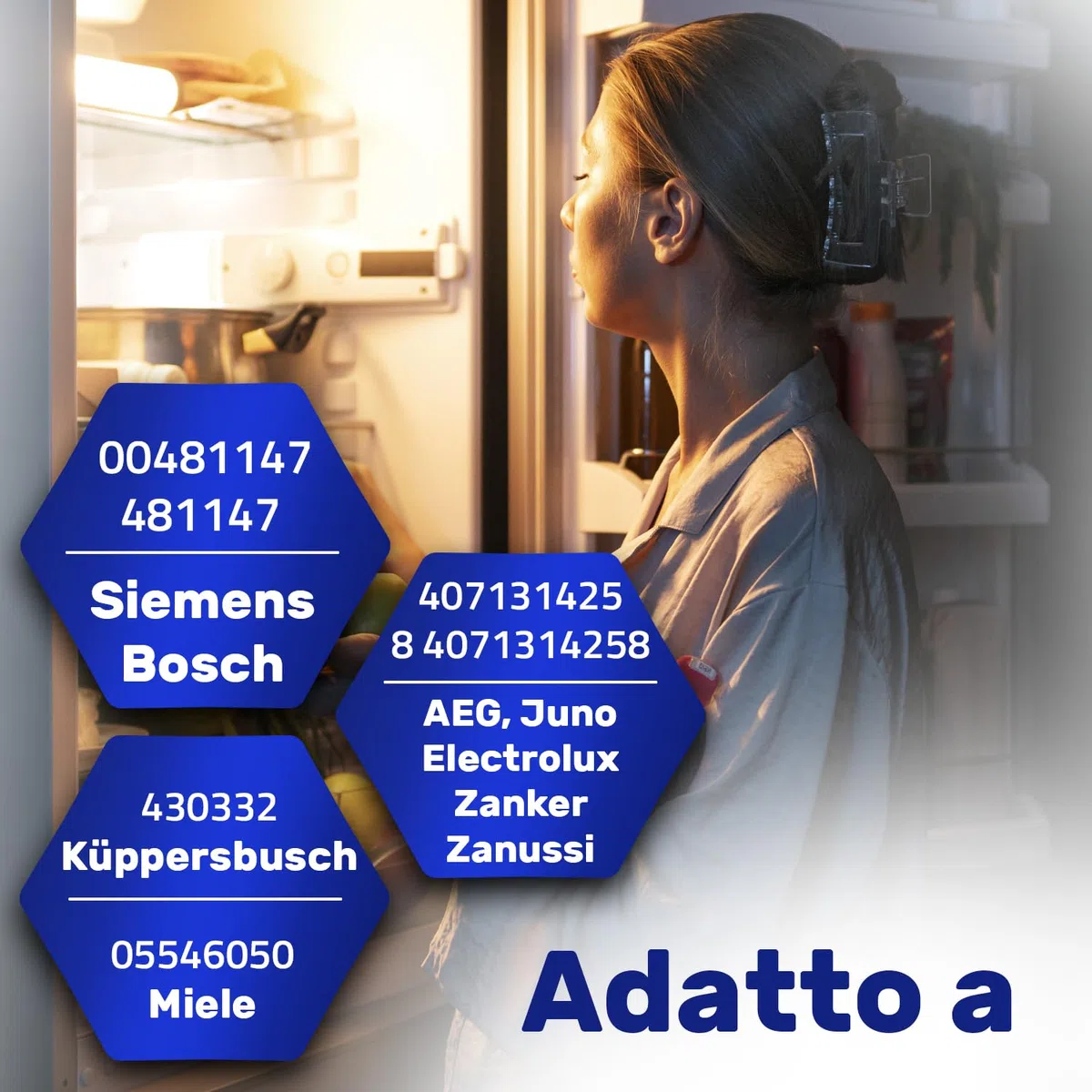 Bosch Siemens Miele Electrolux Cerniere Frigorifero Incasso 2 Pezzi con Viti e Tappi 00481147 481147 5546050 407131425/8