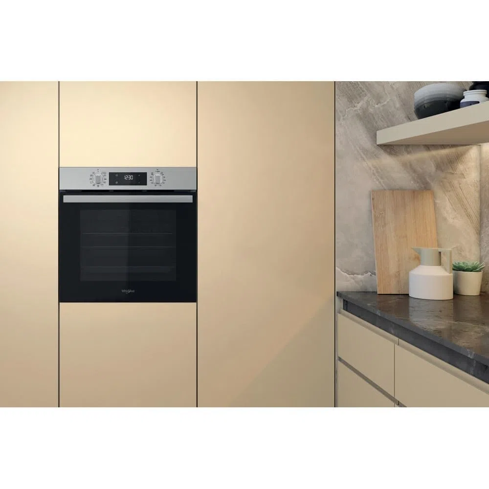 WHIRLPOOL OMR58HR0X - Forno da Incasso Elettrico Ventilato 71L, 8 Programmi, Grill Turbo per Pizza e Grandi Pasti, Funzione Autopulente SmartClean, Classe A+, Elettrodomestici Cucina 59,5Lx59,5Hx55,1P