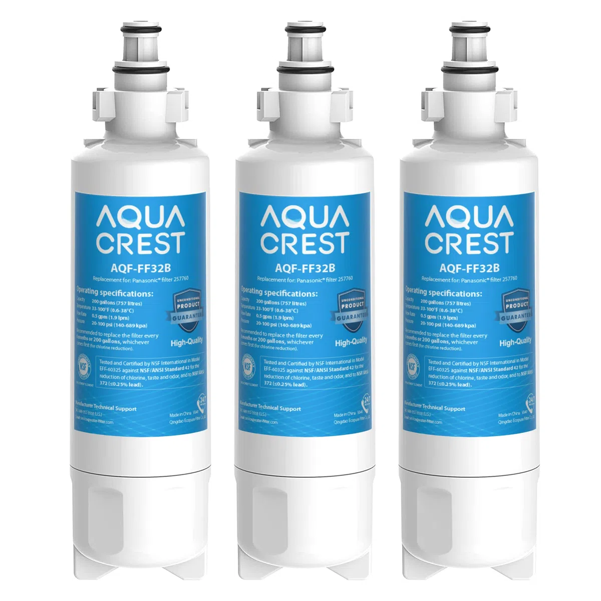AQUACREST 257760 Filtro acqua Frigorifero, Compatibile con Panasonic CNRAH-257760, CNRBH-125950 (3)