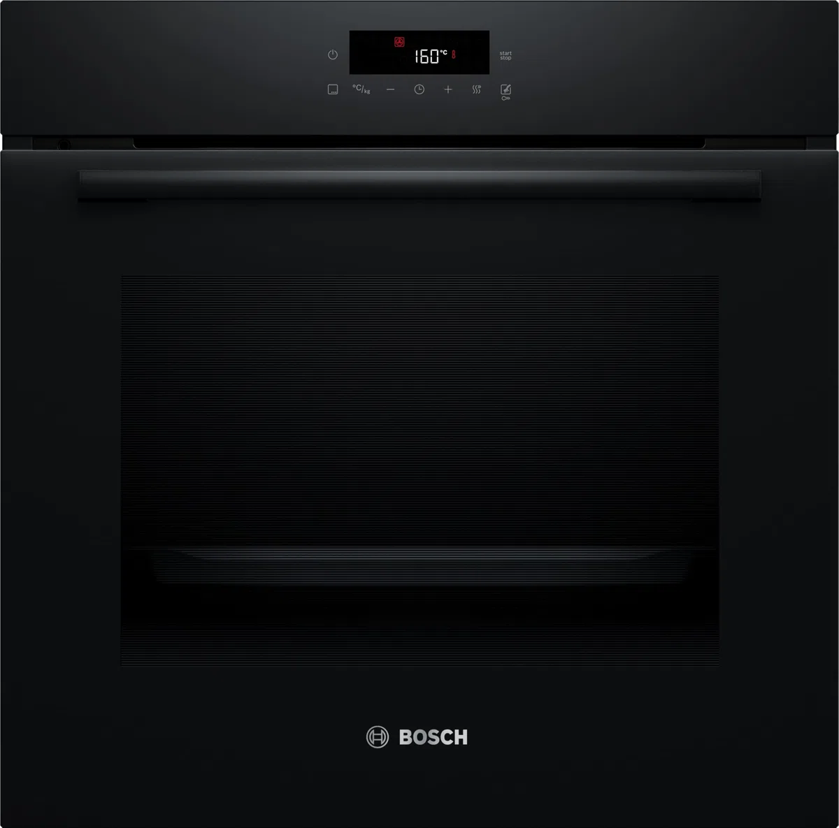 Bosch HBA571BB4 - Forno da incasso serie 2, 60 x 60 cm, 71 litri, autopulizia della pirolisi, AutoPilot 10 programmi, aria calda 3D, controllo touch LED, nero