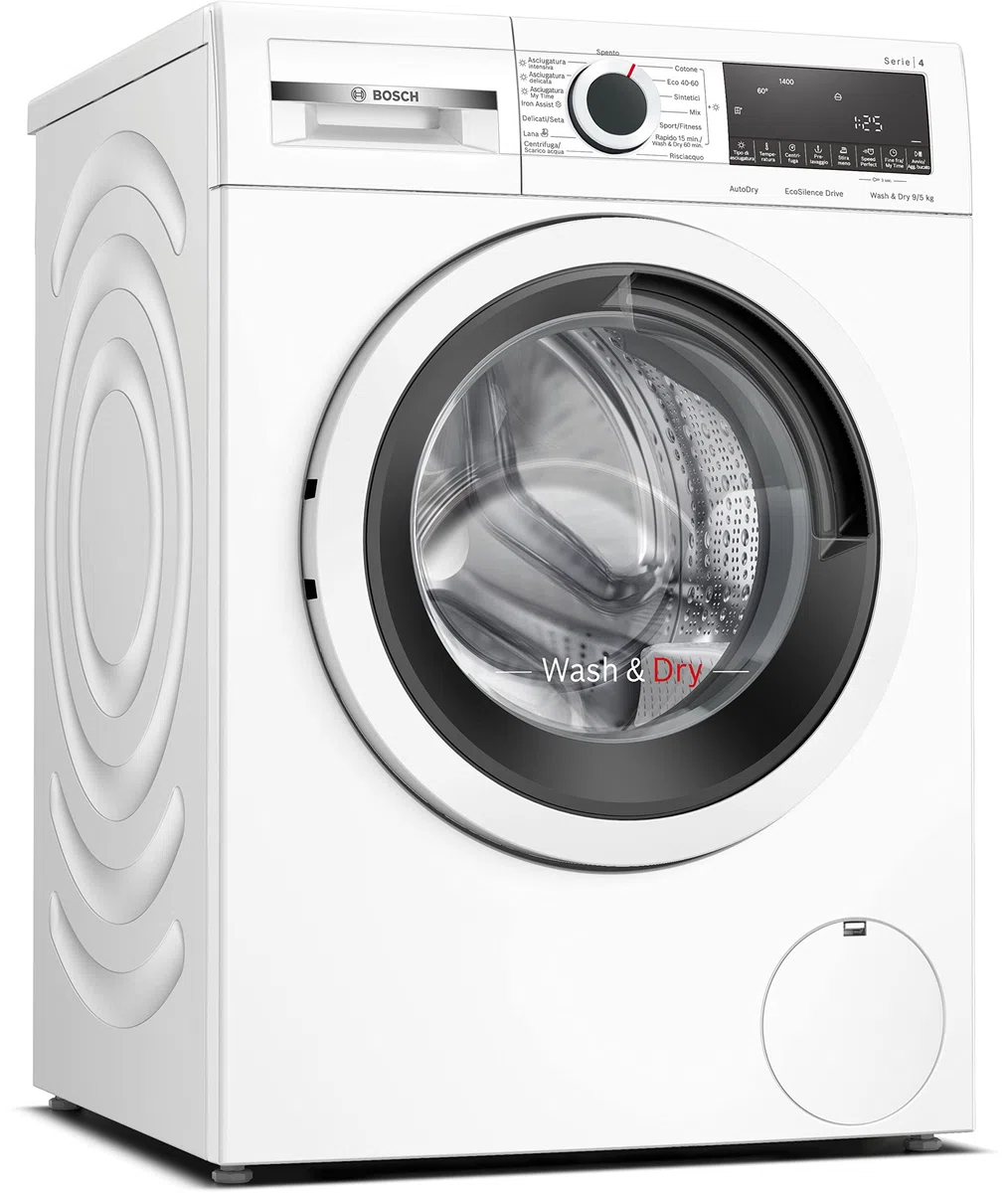 Bosch Serie 4 WNA144V0IT Lavasciuga 9/5 kg 1400 rpm Iron Assist Condensatore autopulente Speed Perfect AutoDry