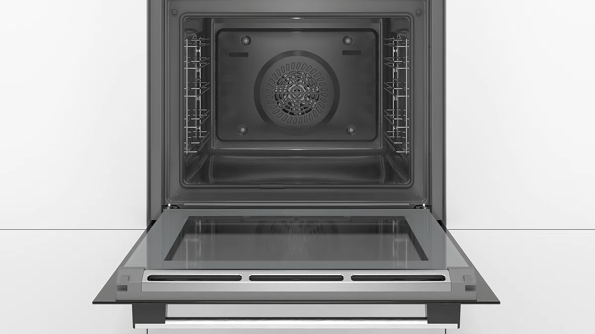 Bosch Elettrodomestici Forno Incasso Elettrico Serie 4, HBA574BR00 Forno Elettrico Ventilato da Incasso in Acciaio Inossidabile, Classe A, con 7 Programmi Cottura E Display LED, 71 Litri