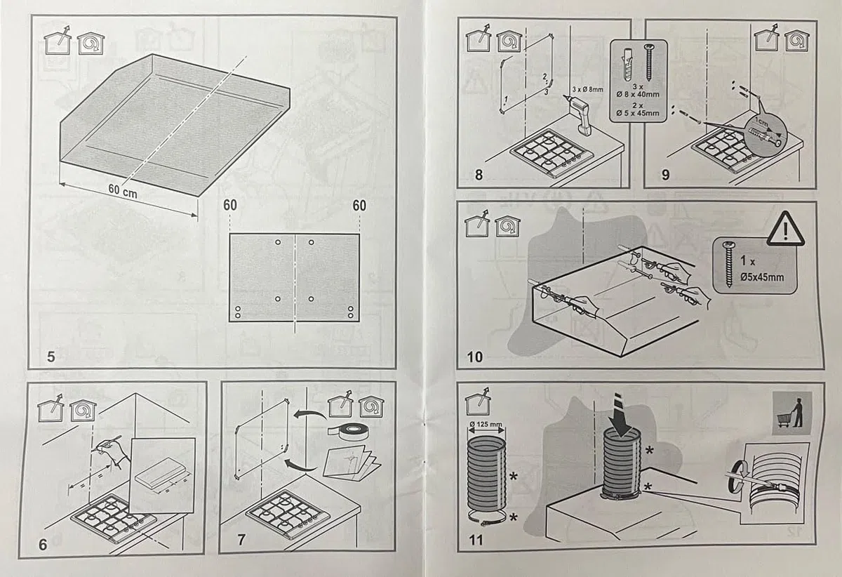 Franza Cappa da incasso per Indesit ISLT 65 LS X compatta, elegante e realizzata in acciaio inox da 60 cm. sia filtrante che aspirante - 3 velocità selezionabili - altezza di soli 7,7 cm.