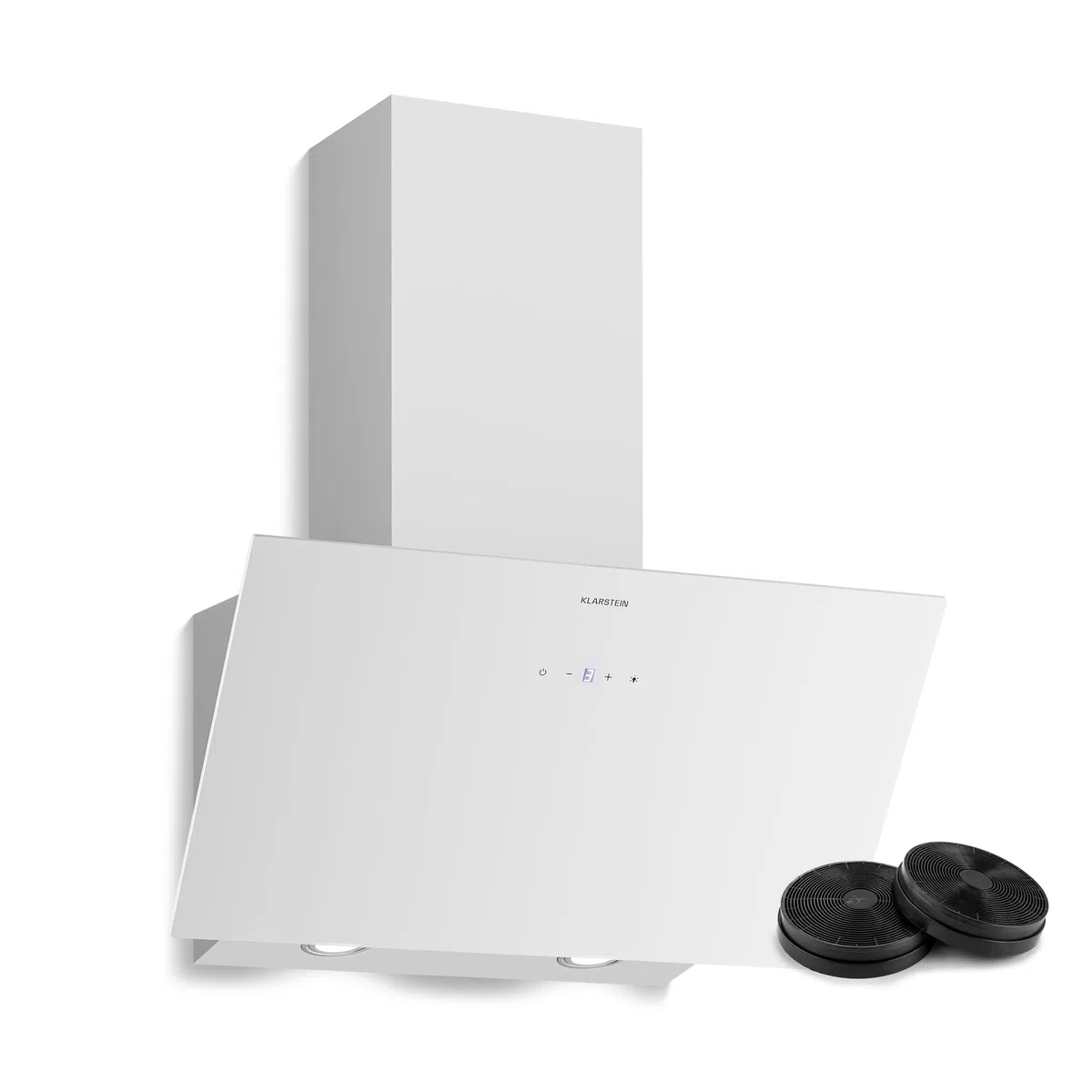 Klarstein Cappa Aspirante a Incasso 60cm, Cappa Cucina con Filtro, Cappa Cucina in Alluminio Lavabile in Lavastoviglie, Cappa Incasso con Flusso d'Aria 305m³/h, LED, Cappa Filtrante con Touch Control