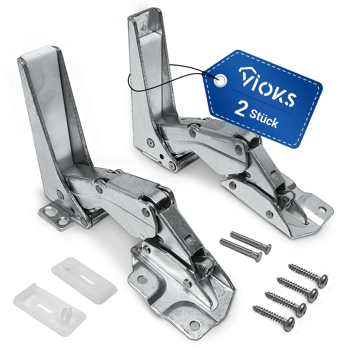 VIOKS Set di cerniere per porta superiore + inferiore di ricambio per Whirlpоol Bauknеcht Ignis 481231018626 488000636779 Indesit Hotpoint C00312450 Cerniera per porta del frigorifero con kit di