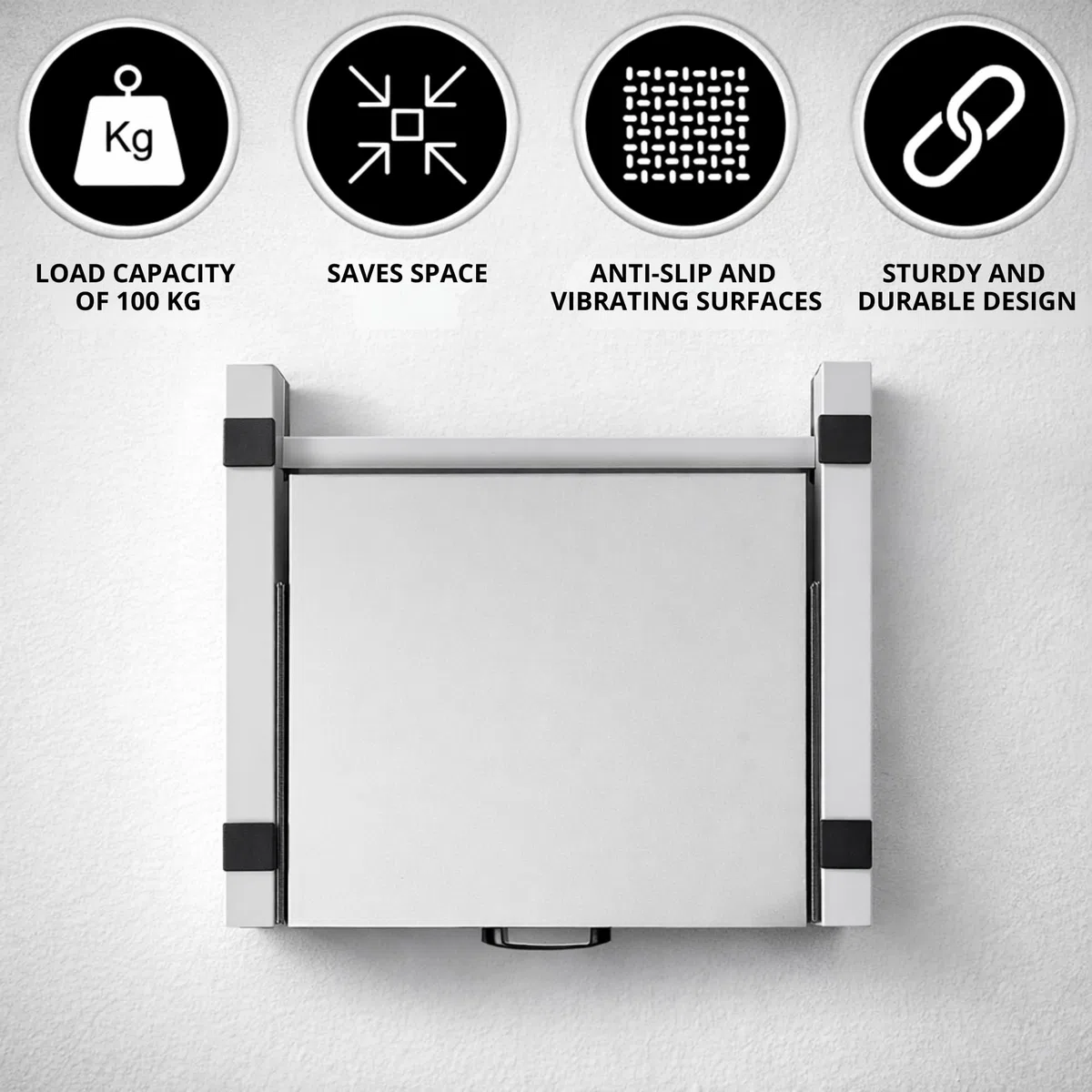 Vonia Lavatrice Asciugatrice Stack Kit - Piano di lavoro allungabile - Distanziatore per lavasciuga - Kit di impilamento per lavasciuga - Universale (Bianco)