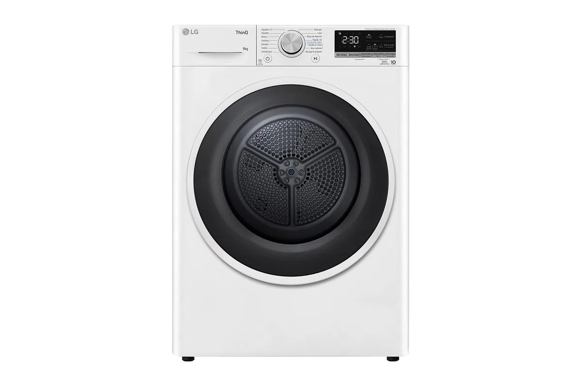 LG RH90V5AV6N Asciugatrice Smart a Carica Frontale 9 Kg, Libera Installazione, Classe D, Intelligenza Artificiale, 60 x 69 x 85 cm - Bianco