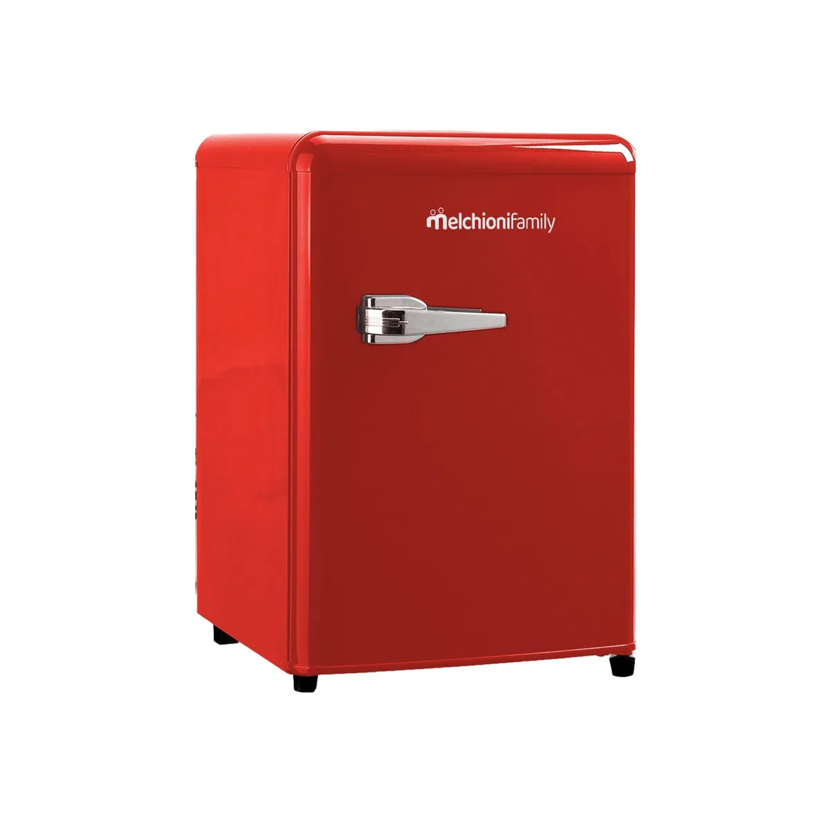 Melchioni Family | Frigorifero Siberia 45, Mini Frigo Vintage Rosso, Capacità da 45L, con Compressore e Comparto Extra Freddo