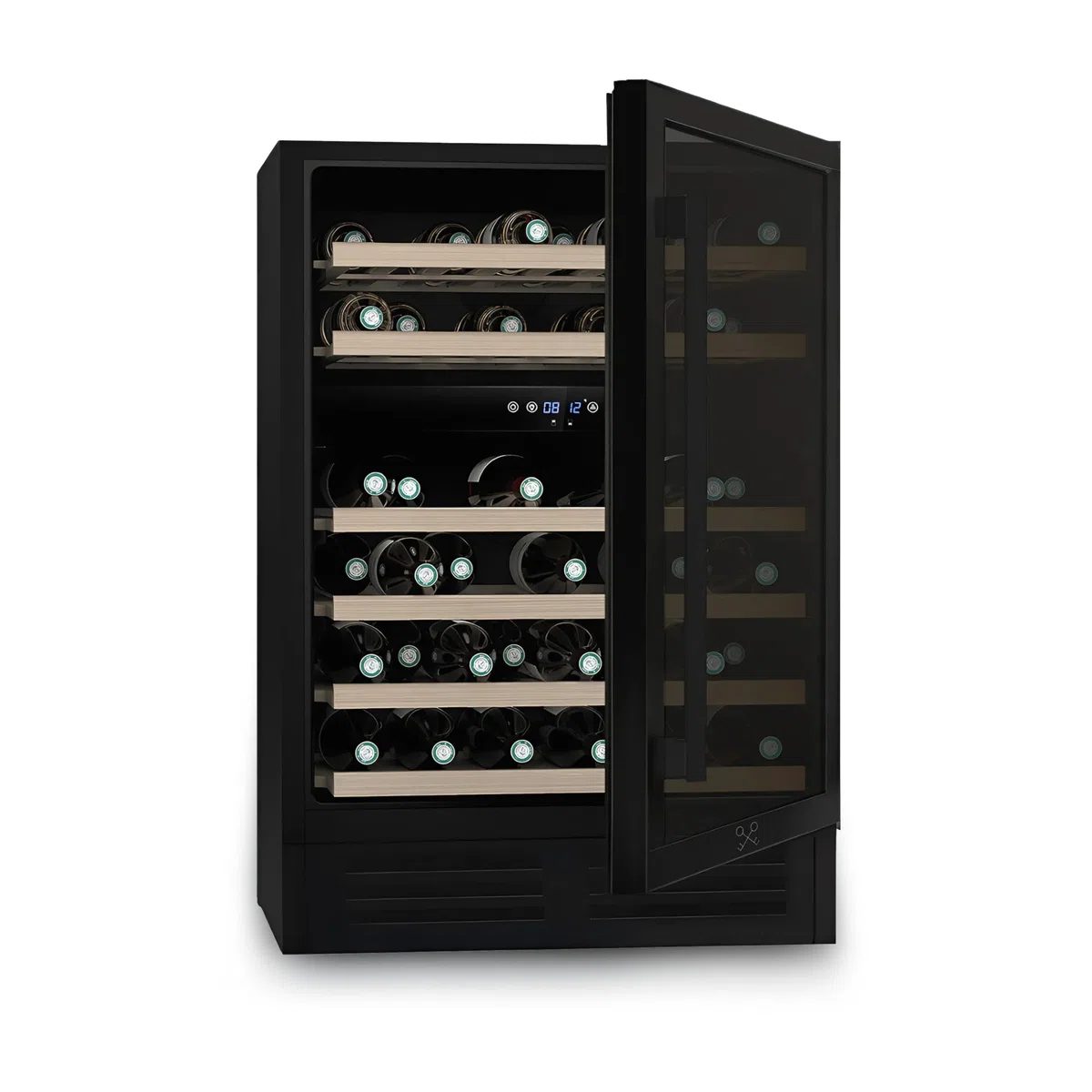 LES PETITS CHAMPS Cantinetta Vino Dual Zone CAVCEDB46 Nero 46 Bottiglie