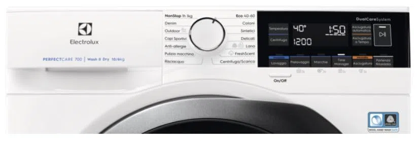 ELECTROLUX EW7WUN316 LAVASCIUGA 10 KG-6 KG D 1600 GIRI