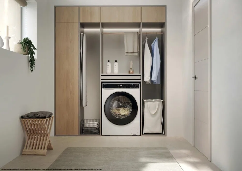 Haier X Serie 5 Lavatrice 9 Kg, Libera Installazione, Carica Frontale, Classe A-25%, 1400 Giri, Smart AI Cycle, Ciclo Refresh a Vapore, Wi-Fi con App hOn, 85x60x55.9 cm, Bianca – HW90-BP14357U-IT