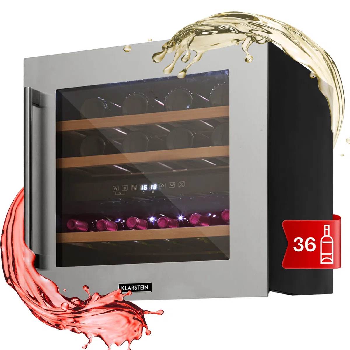 KLARSTEIN Cantinetta Vino Refrigerata a Zona Doppia 85L 36 Bottiglie 5-22°C