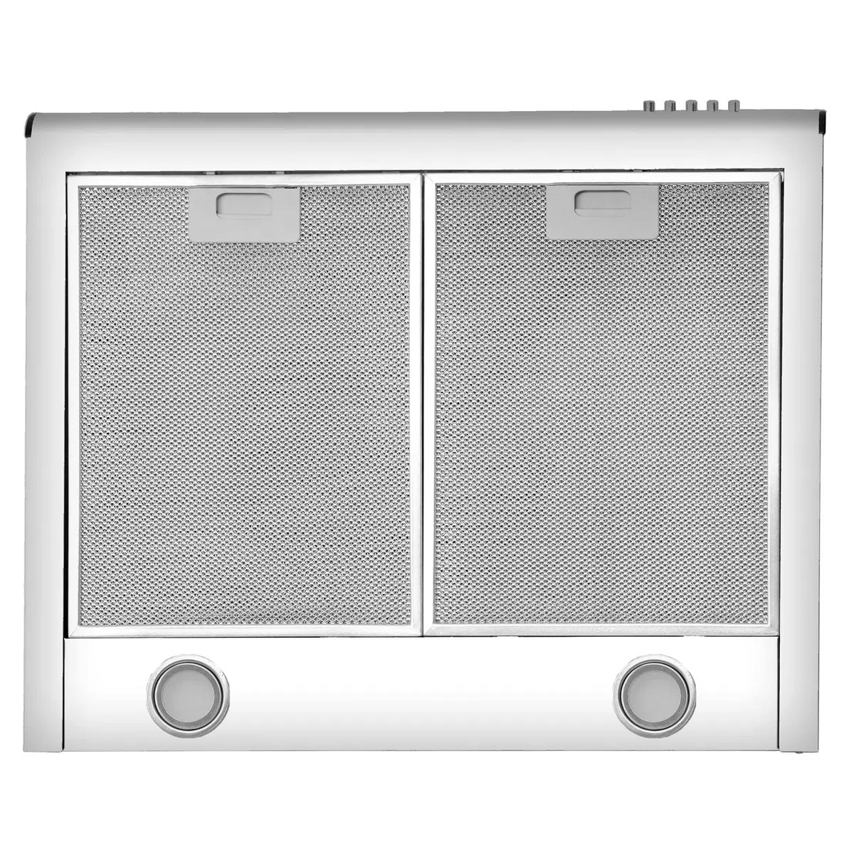 Cappa aspirante da incasso, per ricircolo dell'aria di scarico, 60 cm, in acciaio inox, illuminazione a LED [classe energetica C]