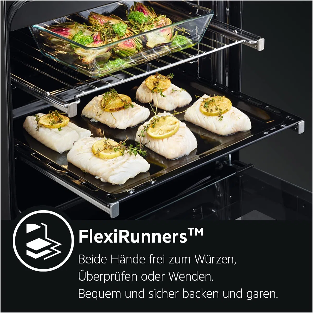 Electrolux TR3LV, Guide Telescopiche per Forno, 3 Livelli di Altezza, Argento, 32 x 14 x 383 mm