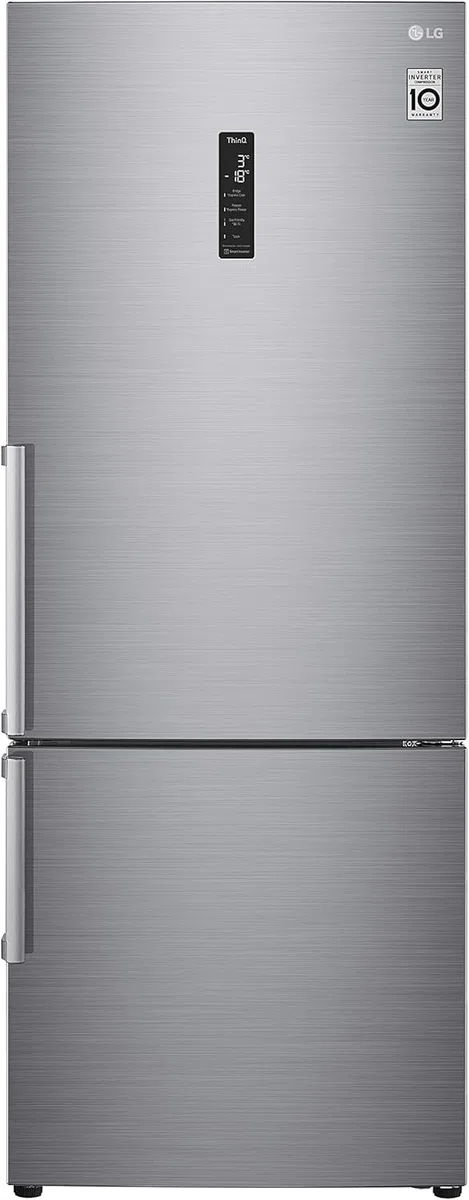 LG GBB567PZCMB Frigorifero Combinato Total No Frost, 462L, Larghezza 70cm, Wi-Fi, Door & Linear Cooling, Cassetto Fresh Balancer, Display Esterno, Compressore Smart Inverter, Inox