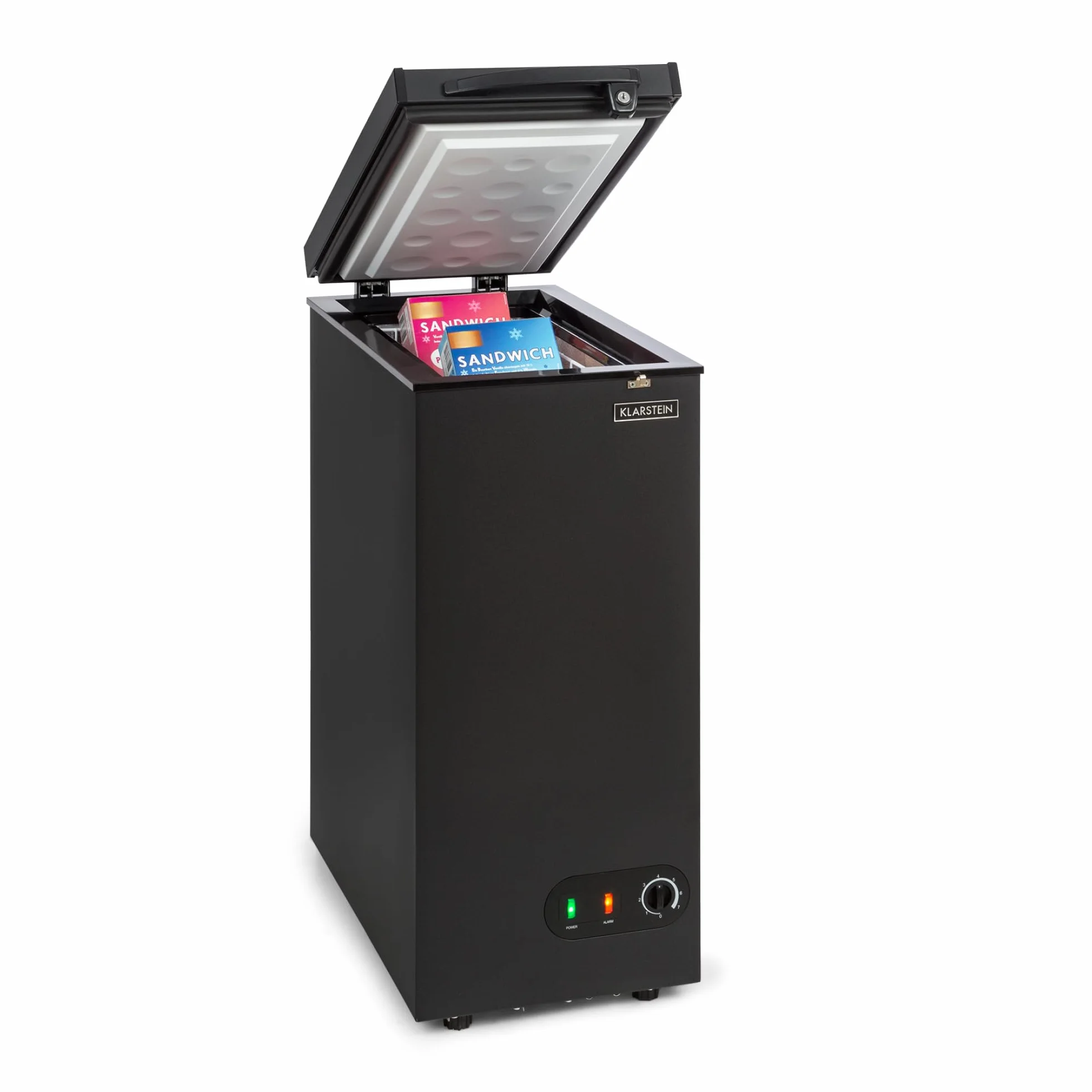 Klarstein Mini Congelatore a Pozzetto Piccolo, Alta Efficienza Energetica, Mini Congelatore Piccolo a Pozzetto Compatto con Cestello Rimovibile, Mini Freezer Congelatore per Casa e Ufficio, 51L