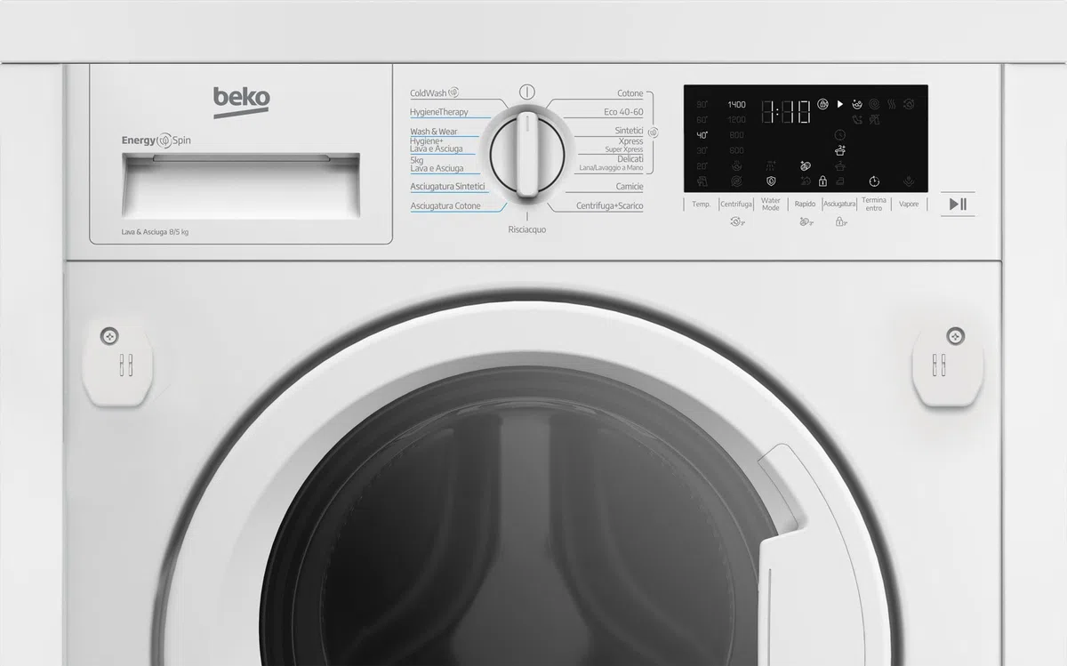 Beko WDI85DAW_IT, Capacità 8kg+5kg, classe D|A, colore White, Motore Inverter BPM
