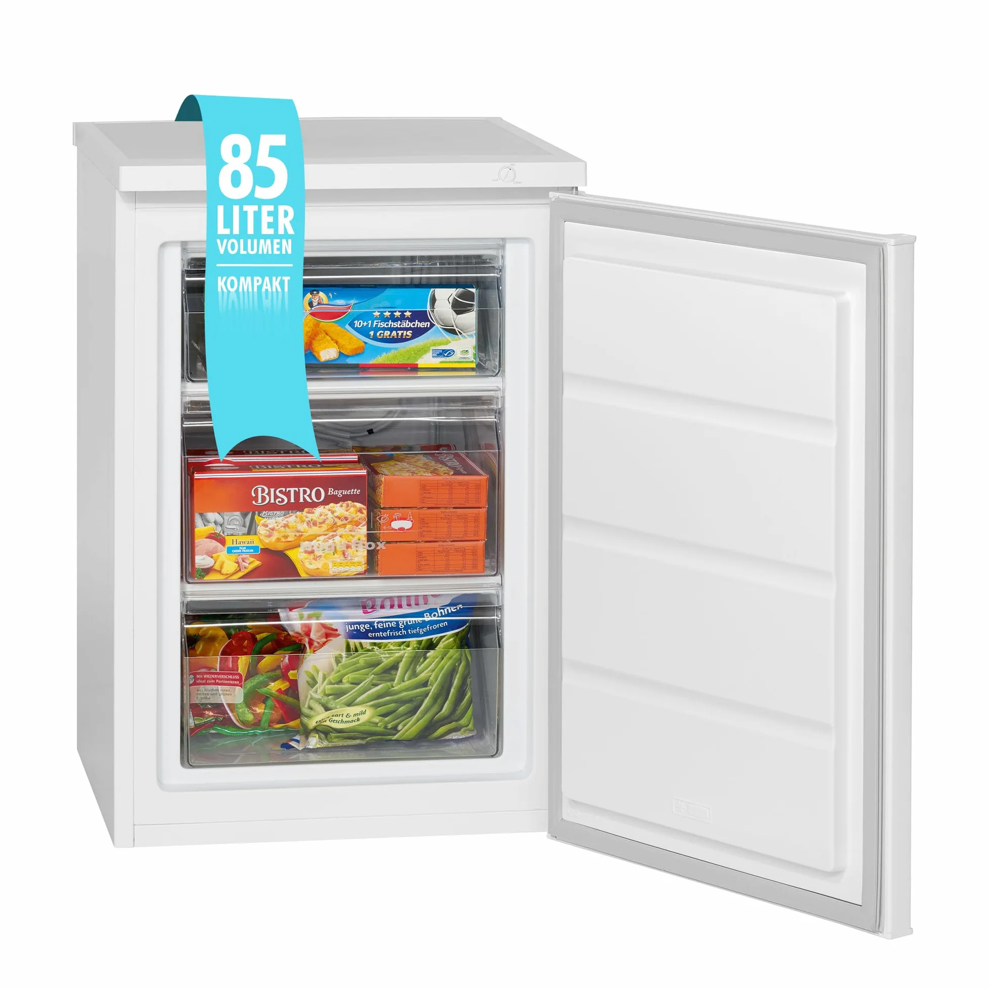 Congelatore 85 l Bomann GS 2186 Classe energetica A Stand alone Bianco