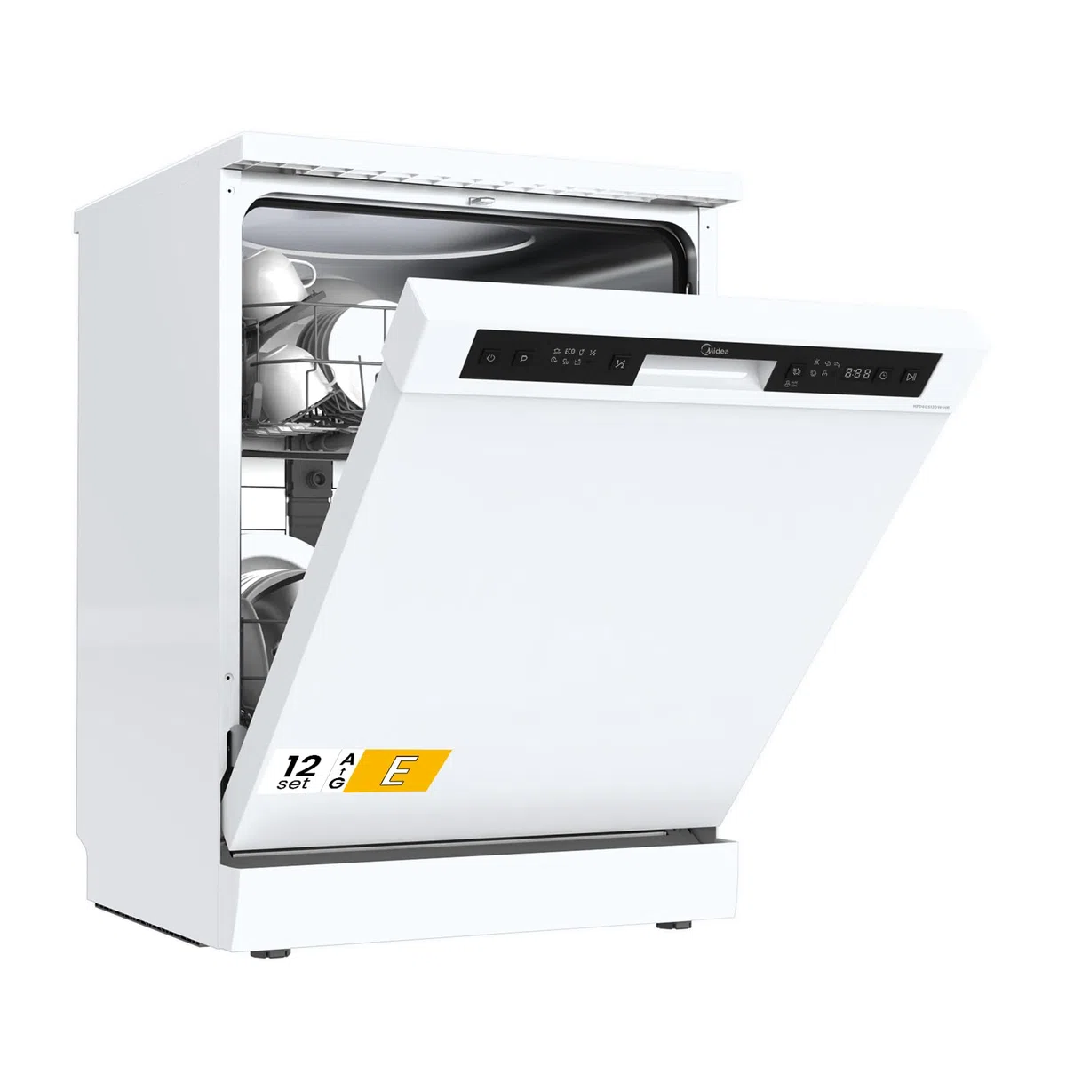 Midea MFD60S120W-HR Lavastoviglie Libera Installazione 12 coperti 6 Programmi 60 cm Bianco
