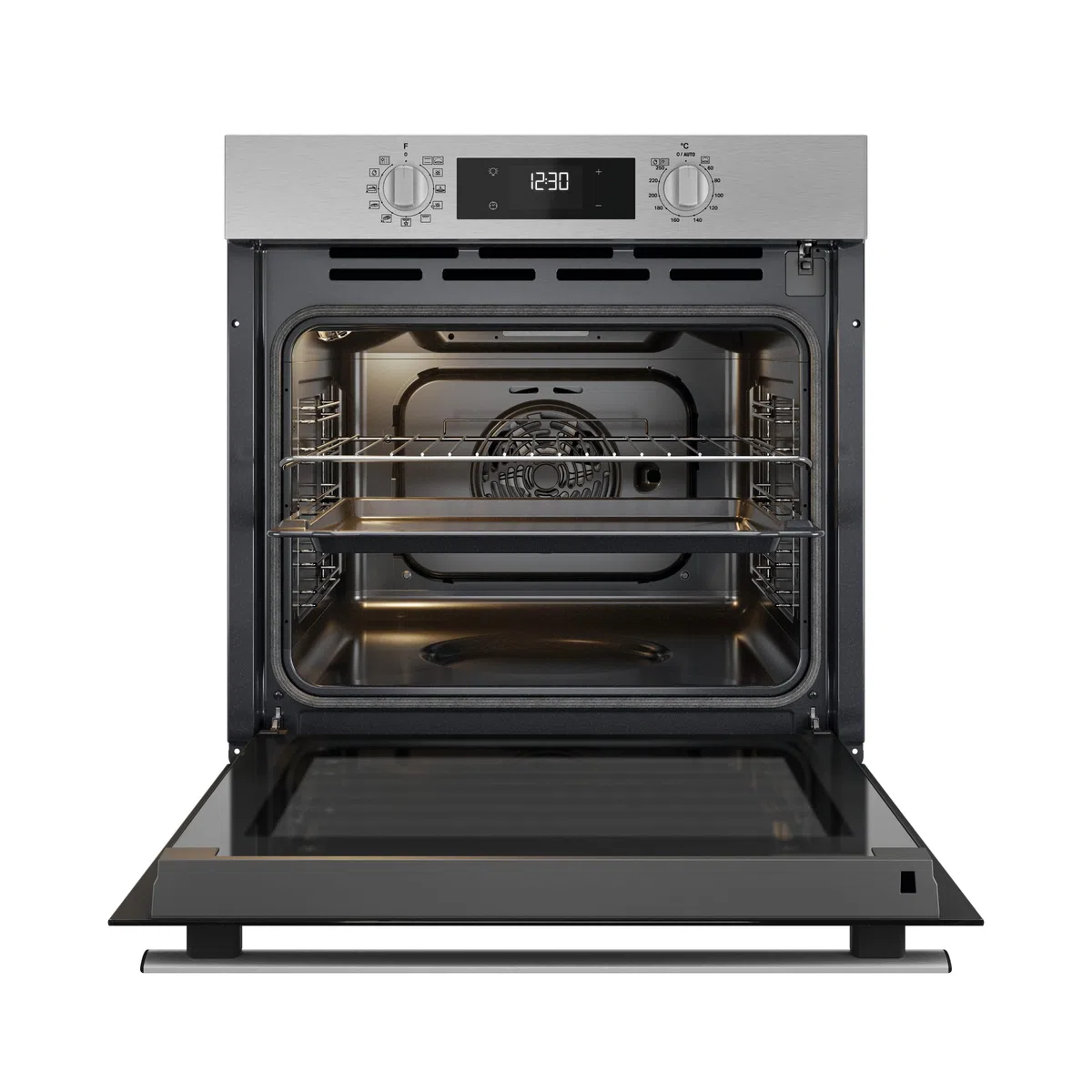 Whirlpool OMR58RR0X - Forno Multifunzione Da Incasso, Elettrico, Ventilato, Pirolitico, Capacità 71L, Acciaio Inox, Classe A+. Cook 3, Cool Door, Easy Clean. 59,5 x 59,5 x 55,1cm