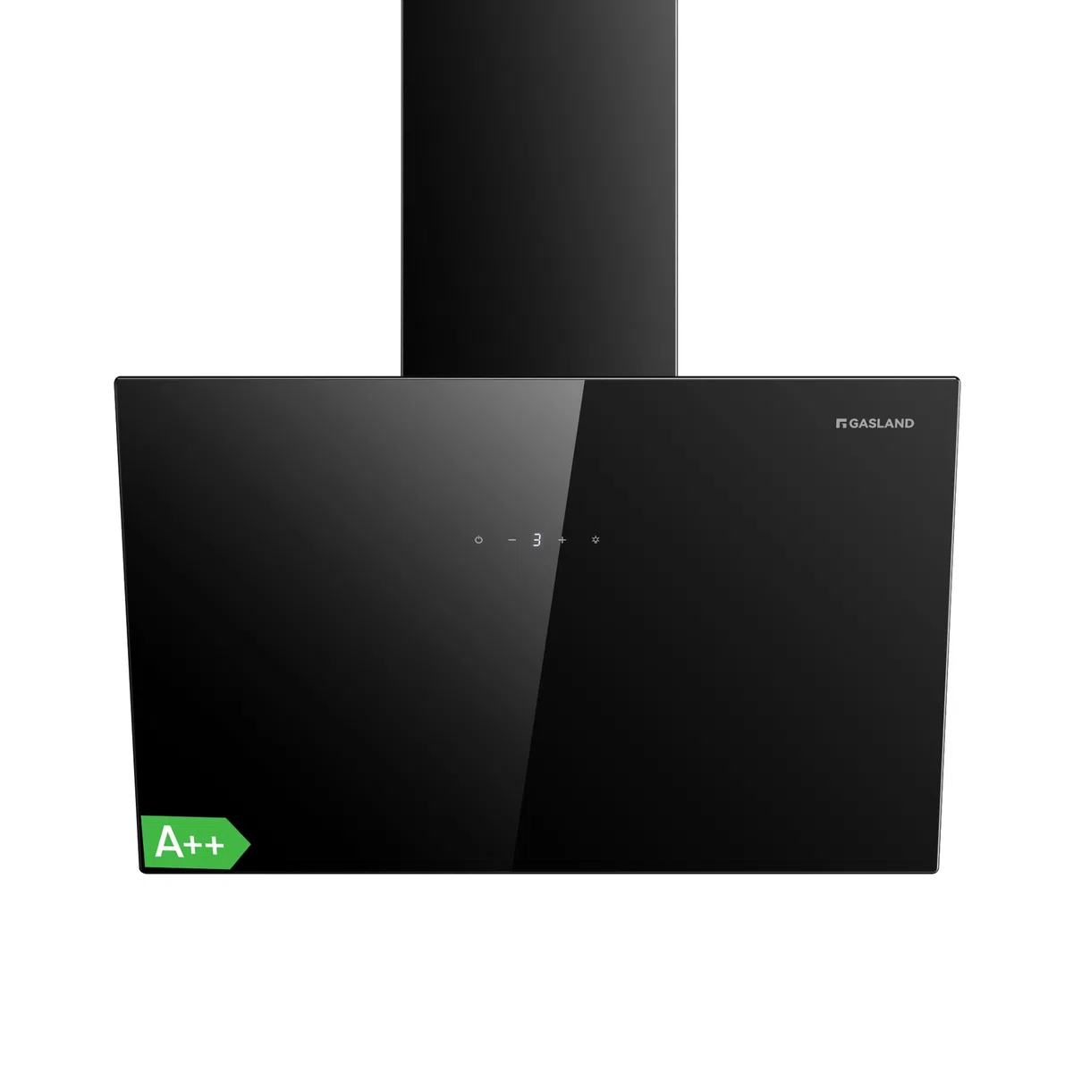 GASLAND AR60BS Cappa Aspirante Inclinata 60 cm, Ricircolo e Scarico Esterno, 540 m³/h con Funzione Boost, Motore Silenzioso, Classe Energetica A++, Filtro ai Carboni Attivi Incluso, Vetro Nero