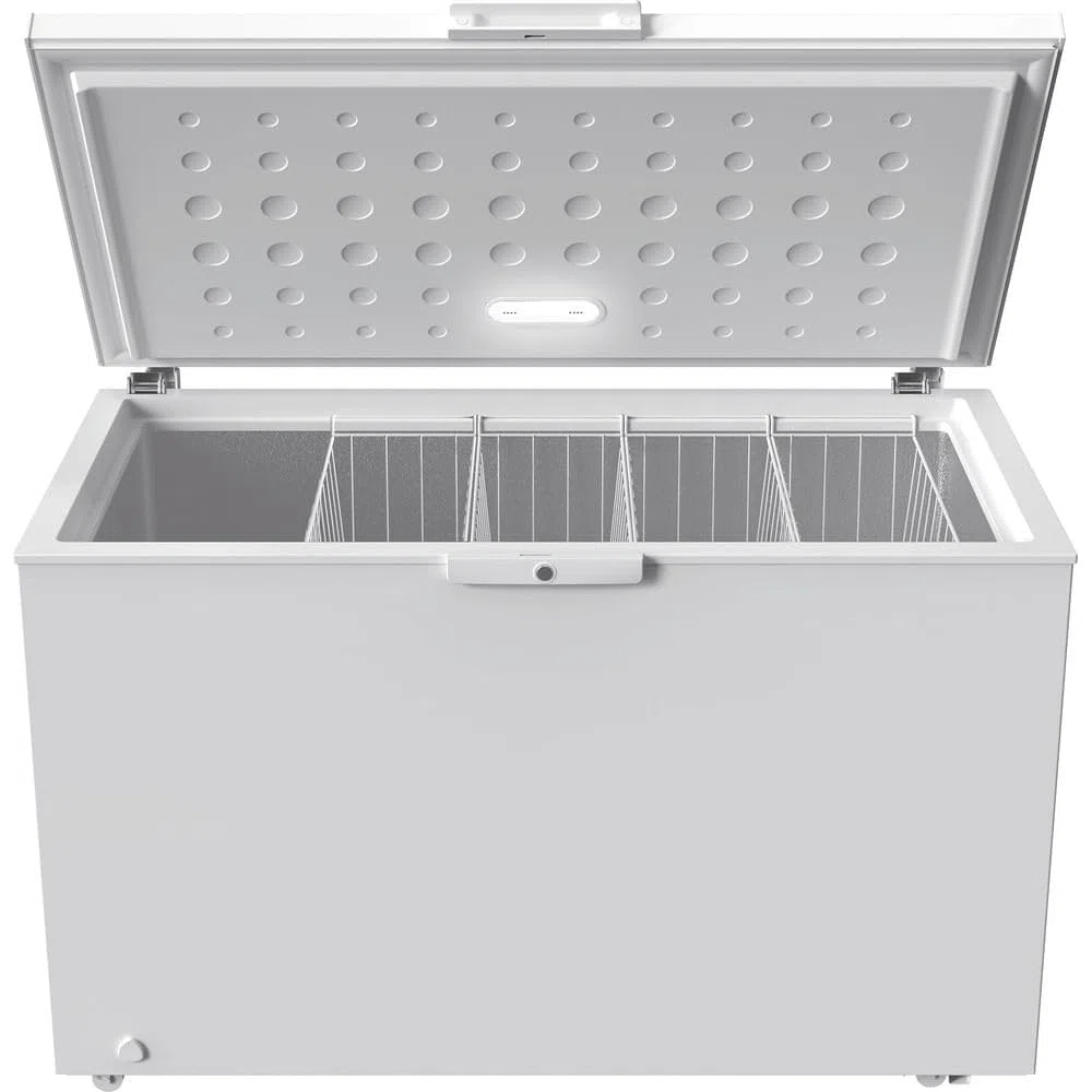 Whirlpool W3RHS37EW2 Congelatore a Pozzetto Bianco, 371 Litri, Statico, Classe E, Display Touch, Sistema di controllo Elettronico, 85x133x70,5 cm (AxLxP)
