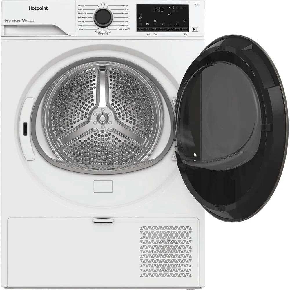 HPT 96D BS IT - Asciugatrice Classe A 9 Kg con Pompa di Calore Wifi Libera Installazione