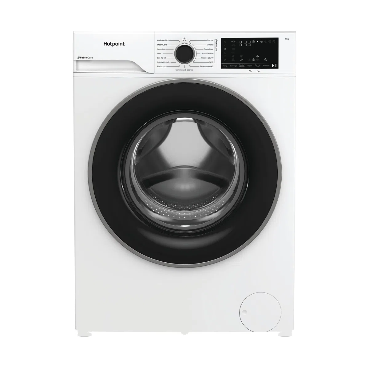 Hotpoint Ariston HB 123 CARE IT – Lavatrice 12 Kg Libera Installazione, Carica Frontale, 1400 giri/min, Classe A-30%, PetHair Care, FabricCare, ColorCare, SteamCare, Anti Macchia – Bianca 84,6 x 59,8