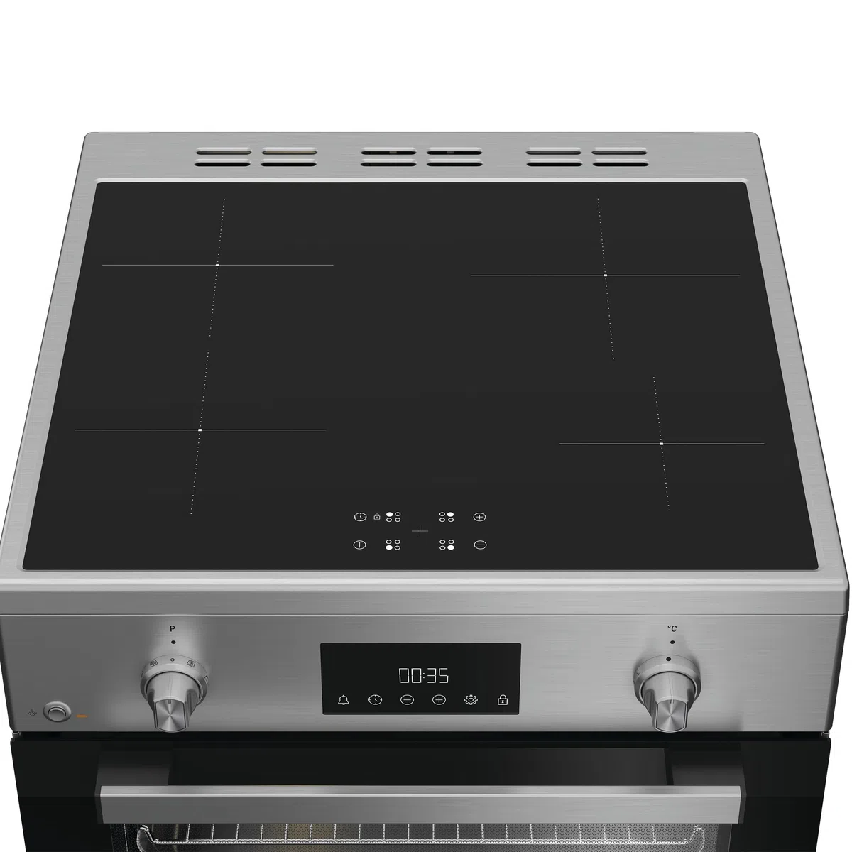 Hotpoint Ariston H6I8LMSAX kuchenka wolnostojąca 60x60 cm 72L piekarnik multifunkcyjny wentylowany płyta indukcyjna klasa A Diamond Clean Air Fry Active Multiflow stal nierdzewna