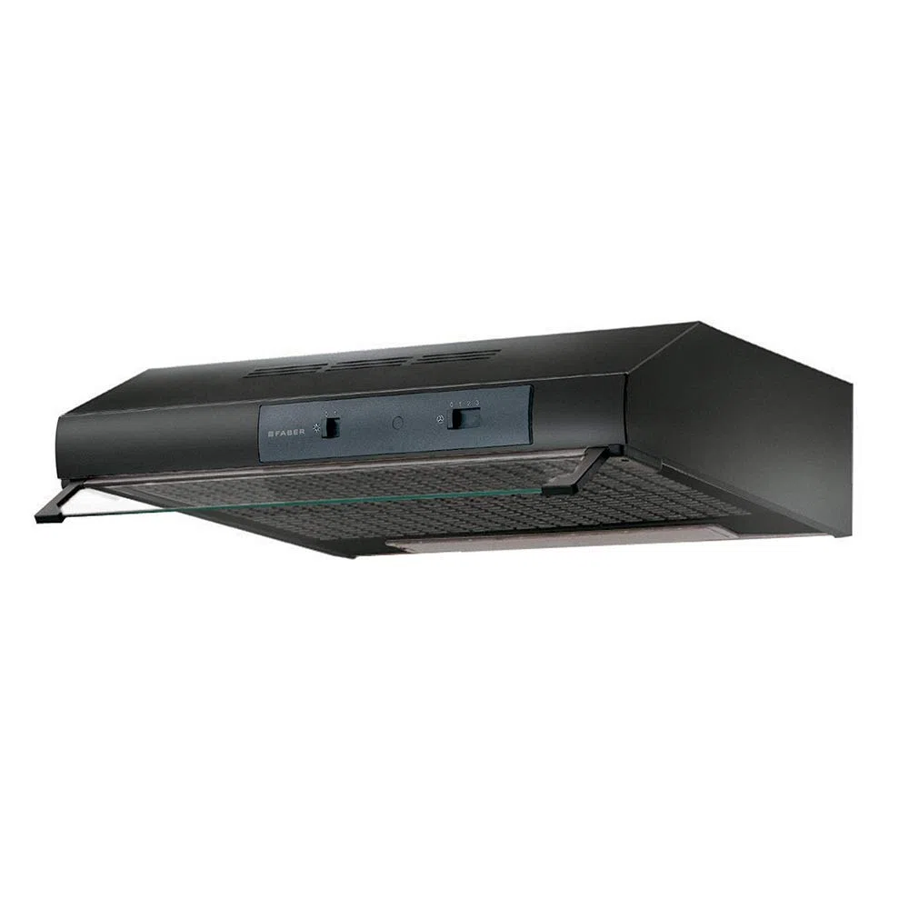 FABER TCH04 BK16A 741 - Cappa Aspirante 60 cm Sottopensile da Cucina ad Incasso, Aspirante Esterna o in Ricircolo con il Filtro Cappe Faber a Carboni Attivi Classe Energetica D]