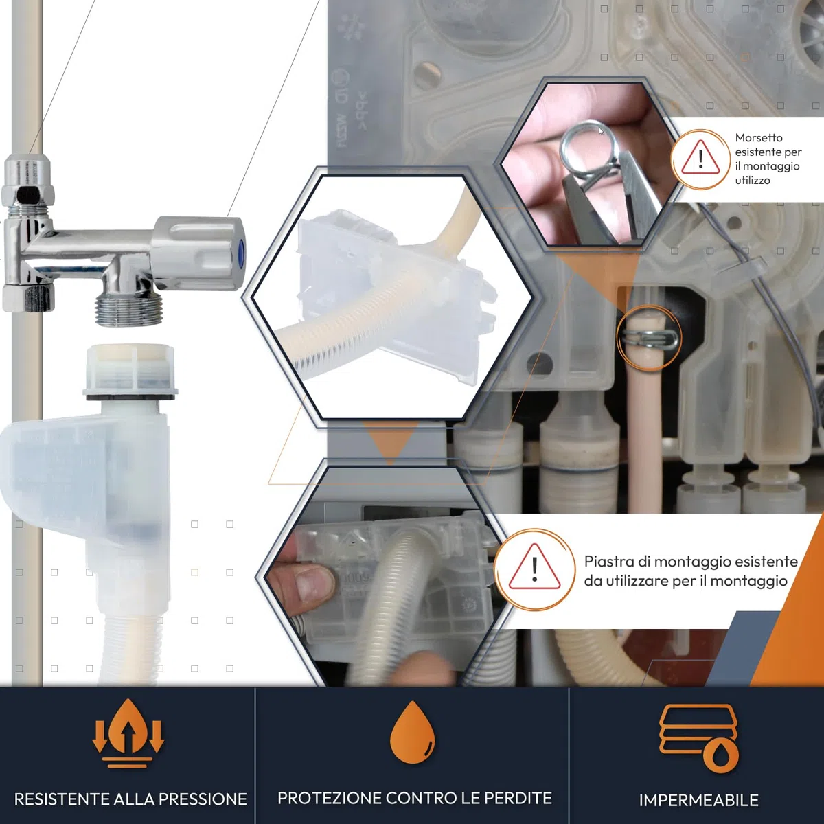 Kenekos - Tubo flessibile Aquastop da 1,68 m compatibile con lavastoviglie Bosch Siemens iQ300 iQ500 iQ700 SuperSilence, tipo BITRON tipo 88 3/4 pollici, sostituto di 00668113/668113