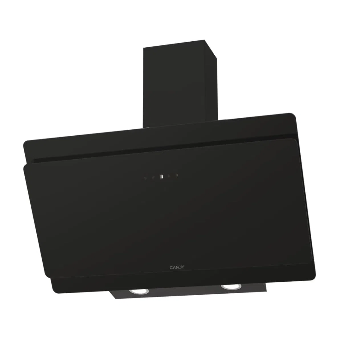 Candy CDG9CBP8B, cappa decorativa da 90 cm, 4 livelli di potenza, 611 M3/h, controllo touch, filtri in alluminio antigrasso e filtri a carbone inclusi, illuminazione LED, 62 dB, nero