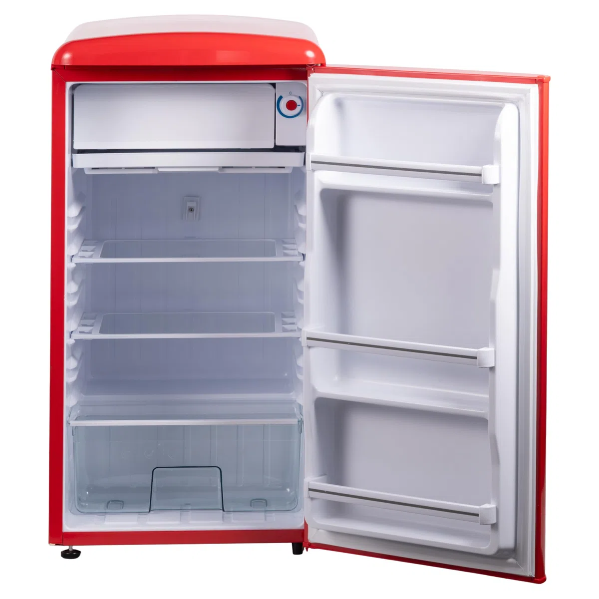 Frigorifero vintage monoporta 100 L. 44,9X48,3X88,2 cm, rosso, Kooper