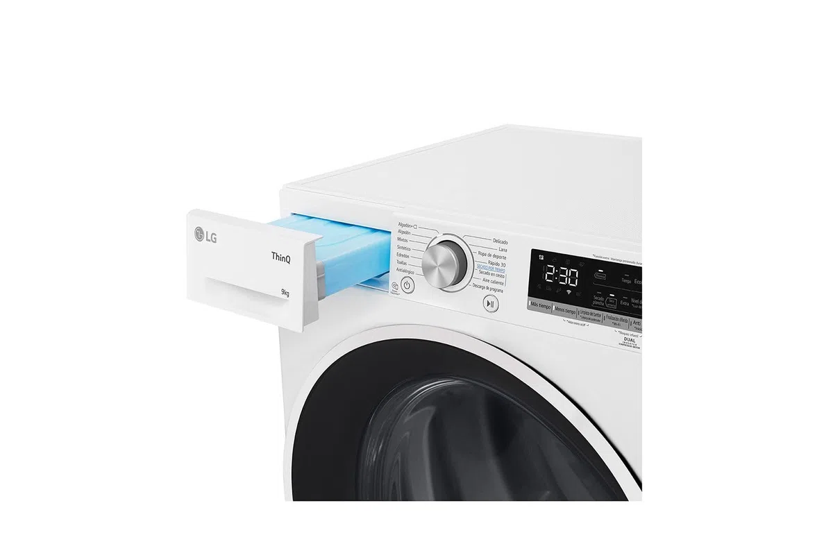 LG RH90V5AV6N Asciugatrice Smart a Carica Frontale 9 Kg, Libera Installazione, Classe D, Intelligenza Artificiale, 60 x 69 x 85 cm - Bianco