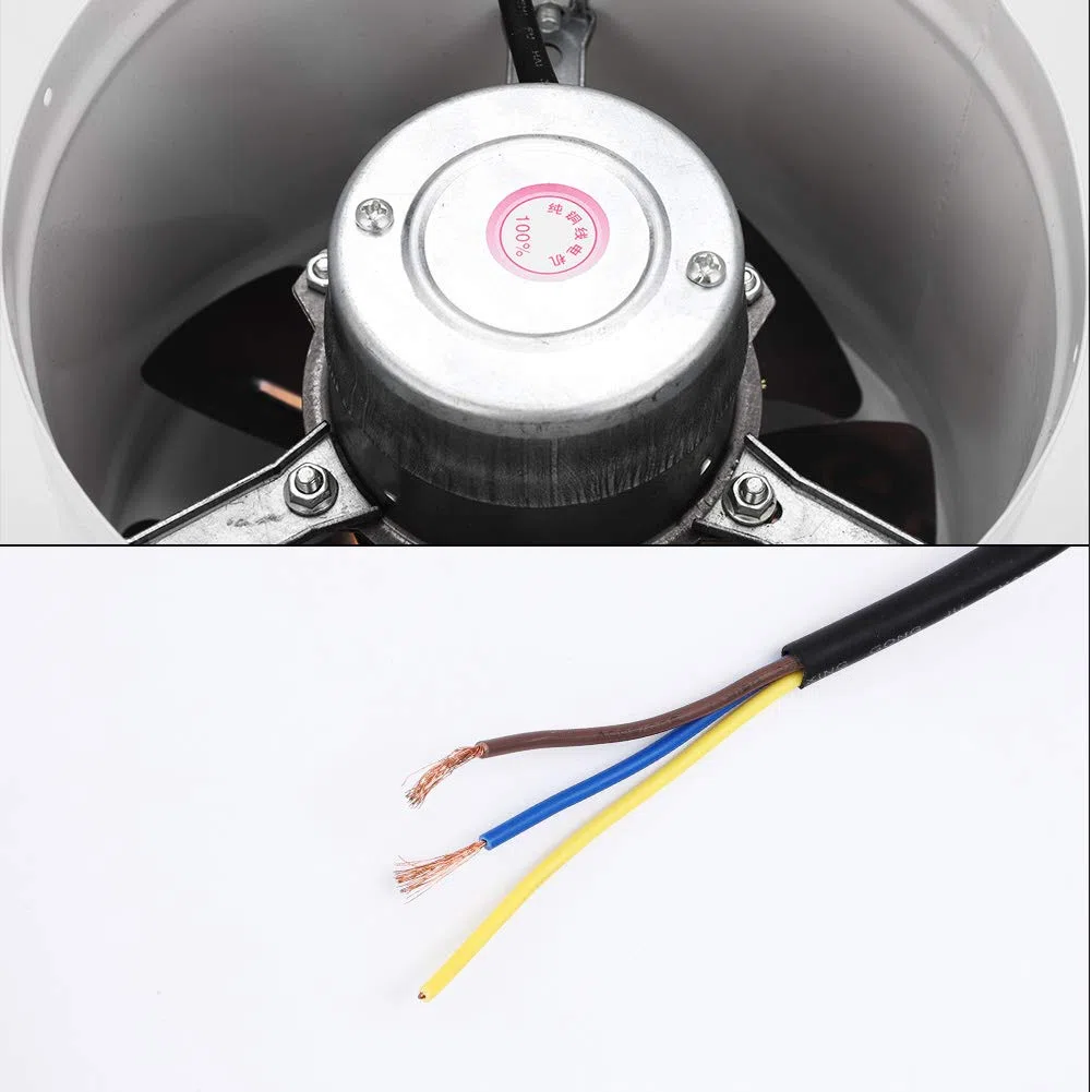 7” 50W 220V Montaggio a Parete Ventilatori di Scarico Ventola di Aerazione Ventola Ventilazione Interna Dispositivo Scarico Soffiante Silenzioso per Casa Bagno Cucina Box Auto Condotto Dell'aria