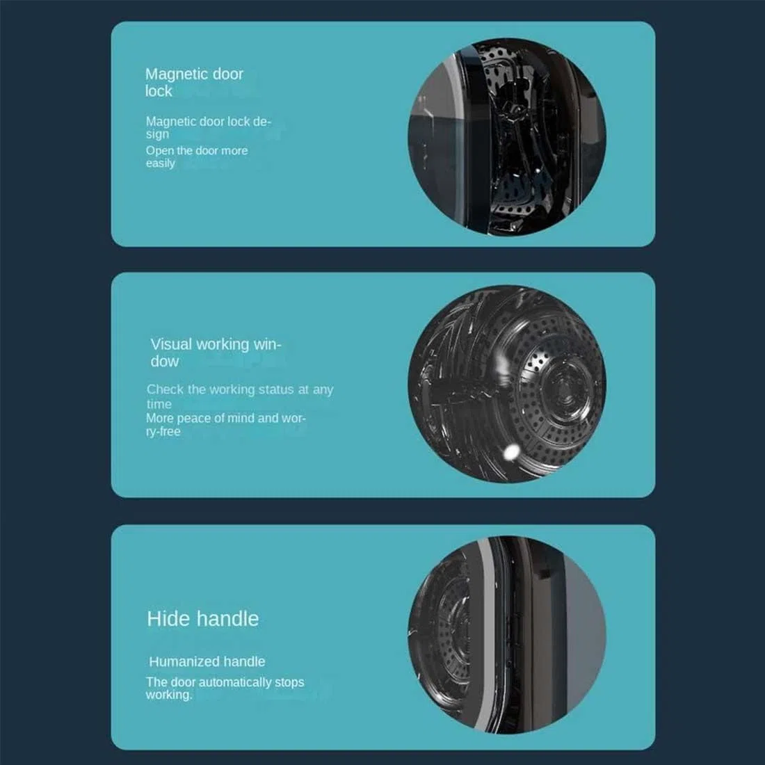 Asciugatrice Piccola, Condensatore Ventilato Da 5 Kg - Mini Asciugatrice Portatile E Compatta | Montabile A Parete Con Capacità Di Carico Di 0,8 Kg - Blu Elegante | Soluzione Ideale Da Bancon(Color:C)