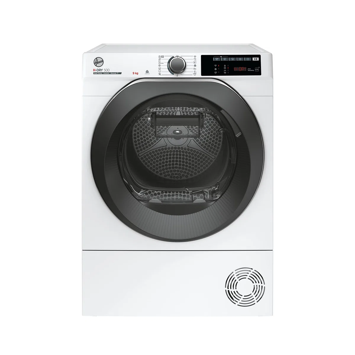 Hoover H-DRY 500 Asciugatrice 9 Kg a Pompa di Calore Inverter, Wi-Fi + Bluetooth, Active Dry, Motore Eco-Power, 15+1 Programmi, Classe C, 85x59,6x60,4 cm (AxLxP), Bianco, NDE H9A3TCBEXS-S
