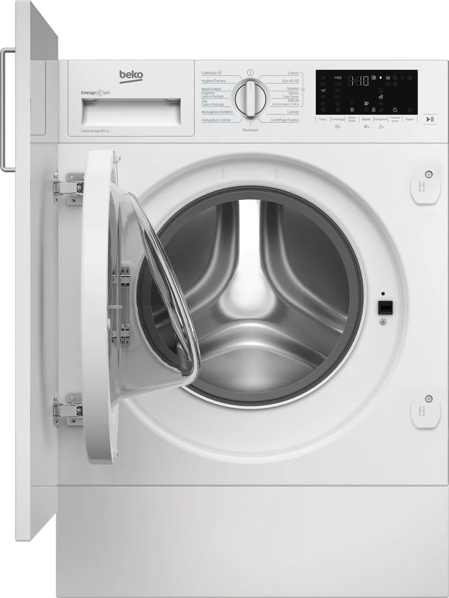Beko WDI85DAW_IT, Capacità 8kg+5kg, classe D|A, colore White, Motore Inverter BPM
