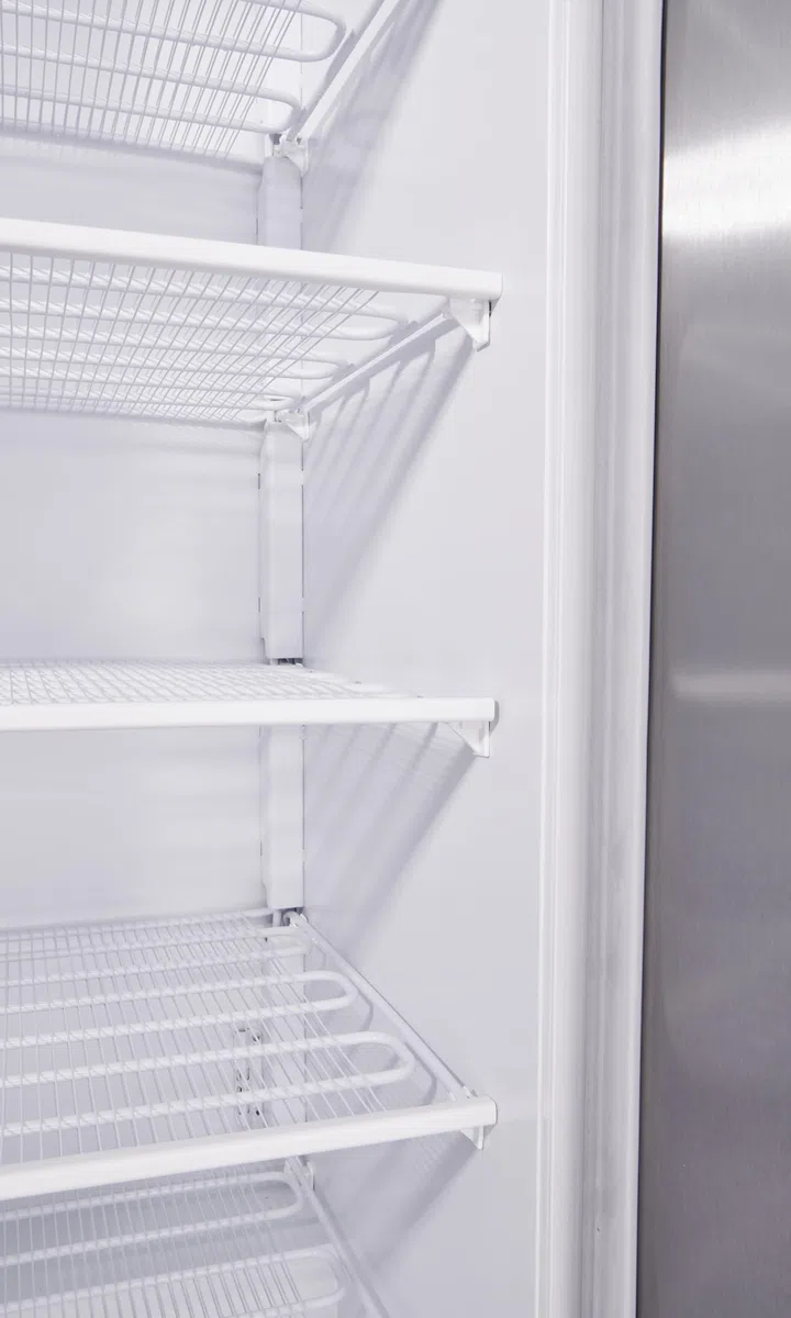 METRO Professional Congelatore GFR4600S, acciaio inox/ABS, 78 x 74 x 192.5 cm, 511 L, raffreddamento statico, 145 W, con serratura, argento