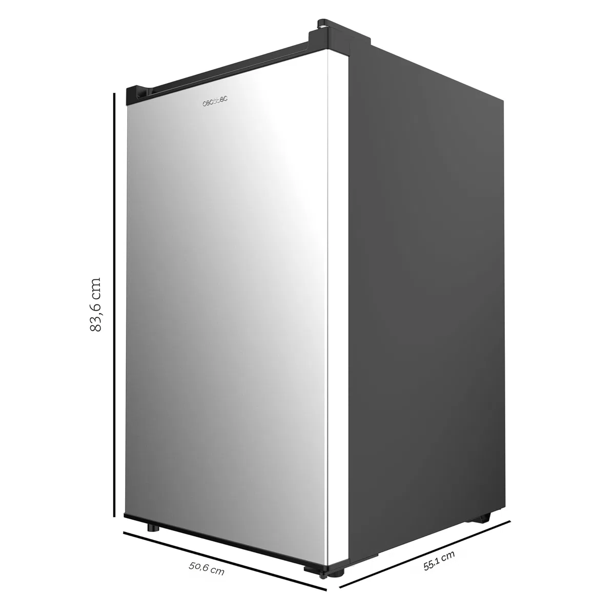 Cecotec Congelatore a Pozzo 87 L Bolero CoolMarket TF 87 Inox. 87L, Classe E, Design Compatto, Porta Reversibile, Controllo Meccanico, 3 Cassetti, Ideale per Bevande e Alimenti Congelati